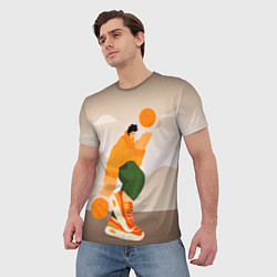 Футболка мужская Векторная иллюстрация Стритбол, цвет: 3D-принт — фото 2