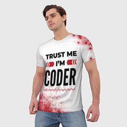 Футболка мужская Trust me Im coder white, цвет: 3D-принт — фото 2