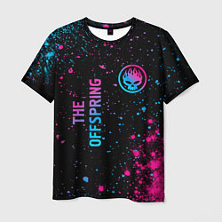 Мужская футболка The Offspring - neon gradient: надпись, символ