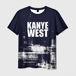 Футболка мужская Kanye west - краска, цвет: 3D-принт