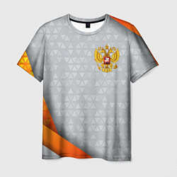 Мужская футболка Orange & silver Russia