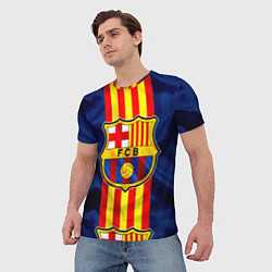 Футболка мужская Фк Барселона Лого, цвет: 3D-принт — фото 2