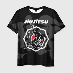 Футболка мужская Jiu-jitsu throw logo, цвет: 3D-принт