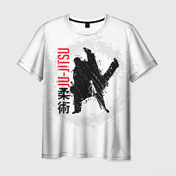 Футболка мужская Jiu jitsu splashes logo, цвет: 3D-принт