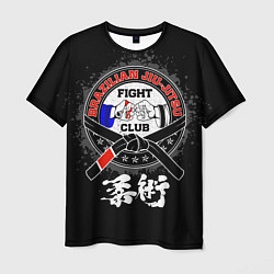 Футболка мужская Jiujitsu brazilian splashes logo, цвет: 3D-принт