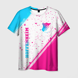 Мужская футболка Hoffenheim neon gradient style: надпись, символ