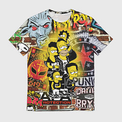 Мужская футболка Simpsons & Punks not dead! Motto!