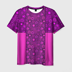 Мужская футболка Розовый комбинированный неоновый узор