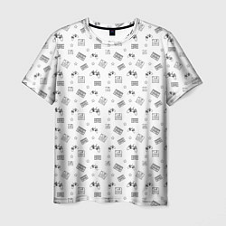 Мужская футболка 90s pattern on white