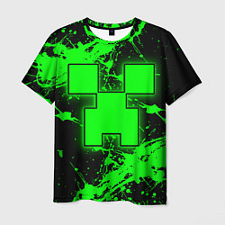 Мужская футболка Minecraft neon green
