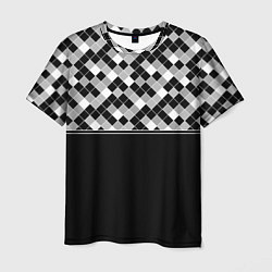 Мужская футболка Черно-белый геометрический узор