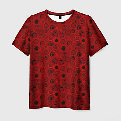 Мужская футболка Красный абстрактный узор