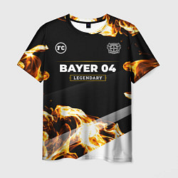 Мужская футболка Bayer 04 legendary sport fire