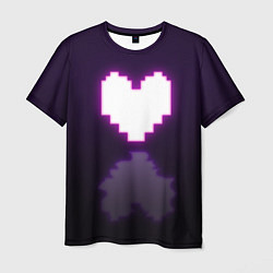 Мужская футболка Undertale heart neon