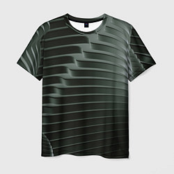 Мужская футболка Наноброня - чёрные волнообразные пластины