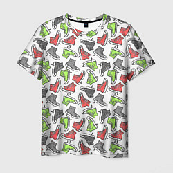 Мужская футболка Кеды разноцветные поп арт