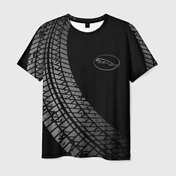 Мужская футболка Jaguar tire tracks