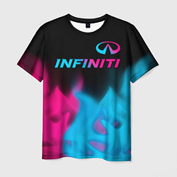 Мужская футболка Infiniti - neon gradient: символ сверху