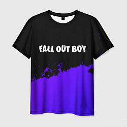 Мужская футболка Fall Out Boy purple grunge