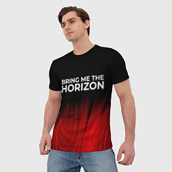 Футболка мужская Bring Me the Horizon red plasma, цвет: 3D-принт — фото 2