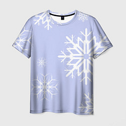 Мужская футболка Снежинок узоры