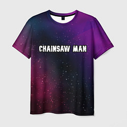 Мужская футболка Chainsaw Man gradient space