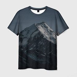 Мужская футболка Одинокая ночная гора