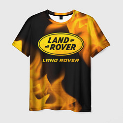 Мужская футболка Land Rover - gold gradient