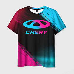 Мужская футболка Chery - neon gradient