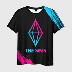 Футболка мужская The Sims - neon gradient, цвет: 3D-принт