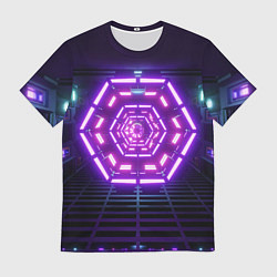 Мужская футболка Неоновый вход в портал