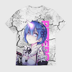 Мужская футболка Ре Зеро - Рем - Режим берсерк