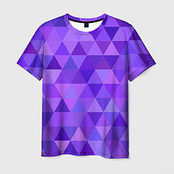 Футболка мужская Фиолетовые фигуры, цвет: 3D-принт