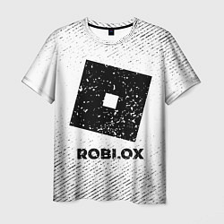 Мужская футболка Roblox с потертостями на светлом фоне