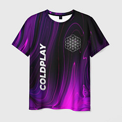 Мужская футболка Coldplay violet plasma