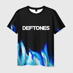 Мужская футболка Deftones blue fire