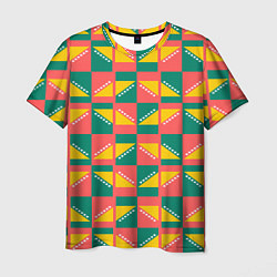 Мужская футболка Геометрический цветной узор