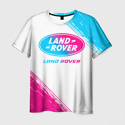 Мужская футболка Land Rover neon gradient style