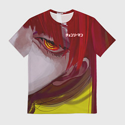 Мужская футболка Человек-бензопила взгляд Макимы