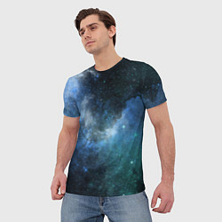 Футболка мужская Акварель галактики, цвет: 3D-принт — фото 2