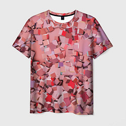 Мужская футболка Розовые кубы