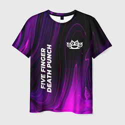 Мужская футболка Five Finger Death Punch violet plasma