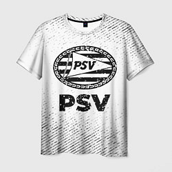 Футболка мужская PSV с потертостями на светлом фоне, цвет: 3D-принт