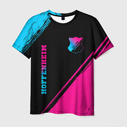 Мужская футболка Hoffenheim - neon gradient: надпись, символ