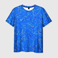 Футболка мужская Особый Сине-голубой абстрактный, цвет: 3D-принт