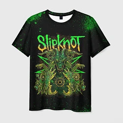 Футболка мужская Slipknot green satan, цвет: 3D-принт