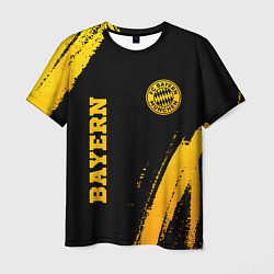 Мужская футболка Bayern - gold gradient: надпись, символ