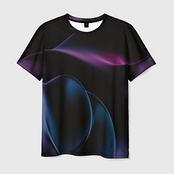 Мужская футболка Абстрактные фиолетовые волны