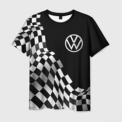 Футболка мужская Volkswagen racing flag, цвет: 3D-принт