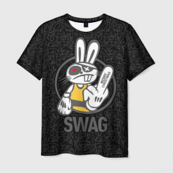 Мужская футболка SWAG, bad rabbit, merry Christmas